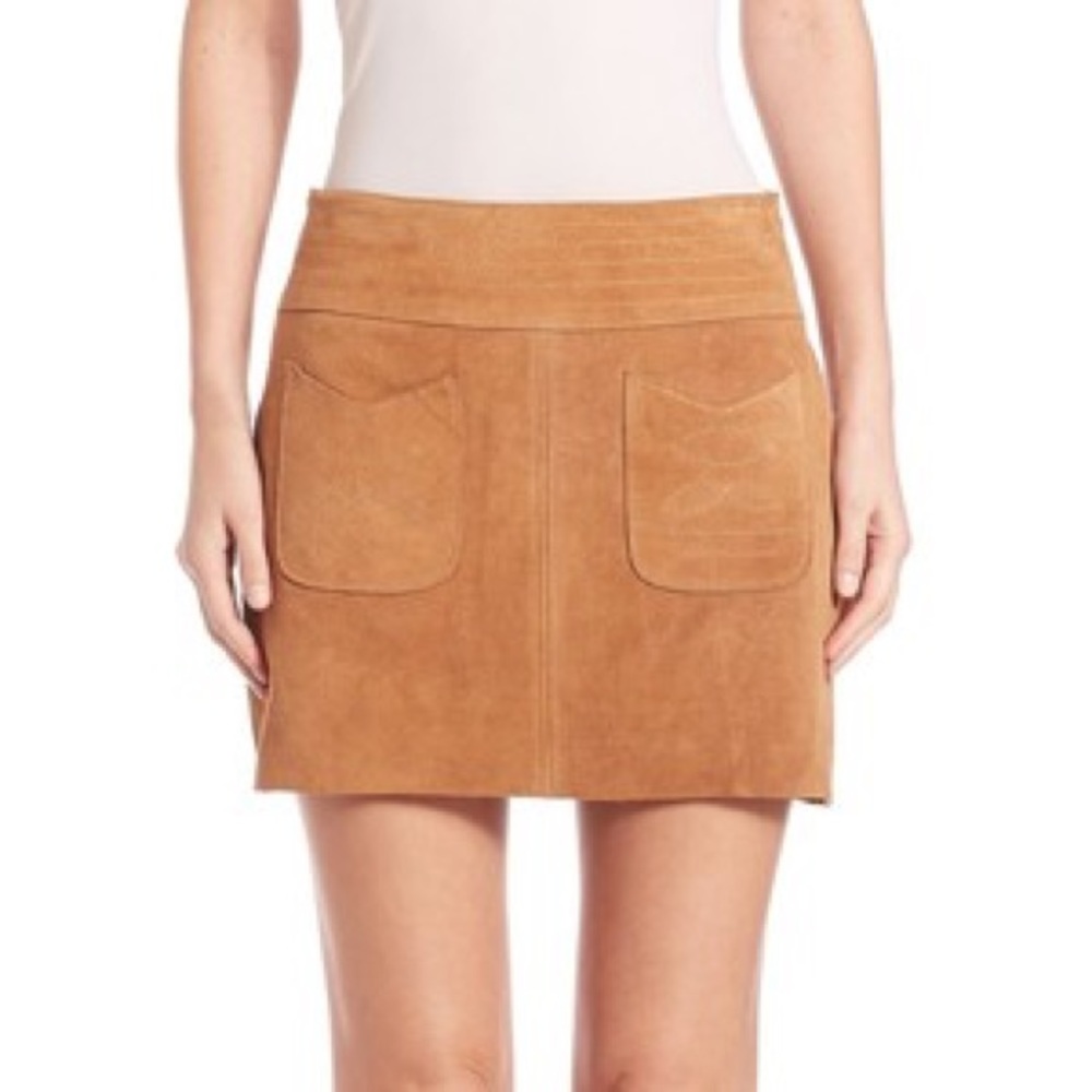 Free People modern love suede skirt